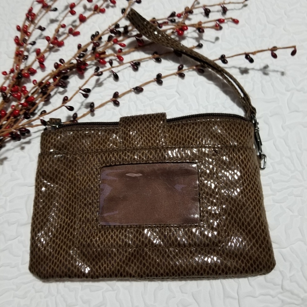 Kenneth Cole Reaction Faux Snakeskin Wristlet - Picture 4 of 6